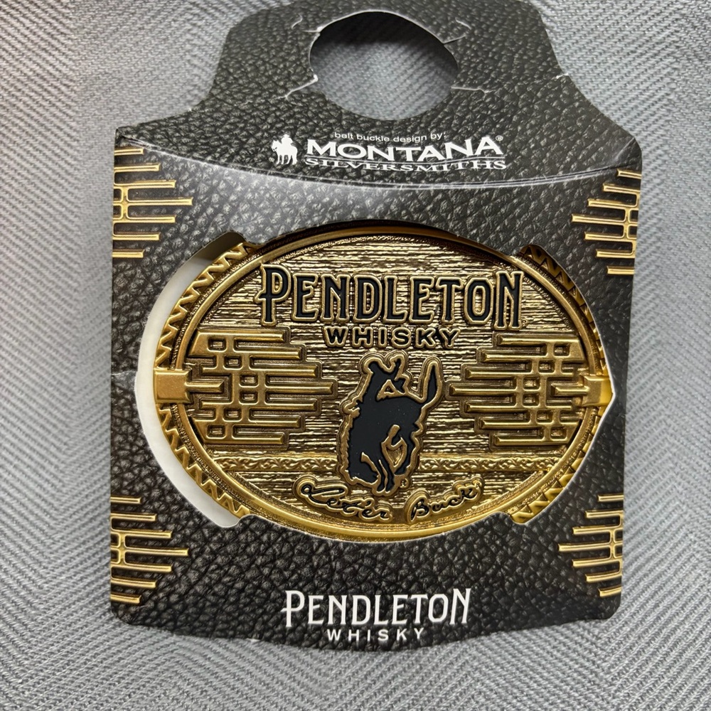 Montana Silversmith Pendleton whiskey gold tone belt buckle limited edition 2026